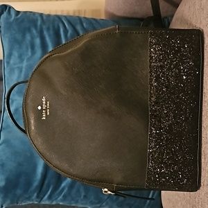 Kate Spade Black Glitter Backpack